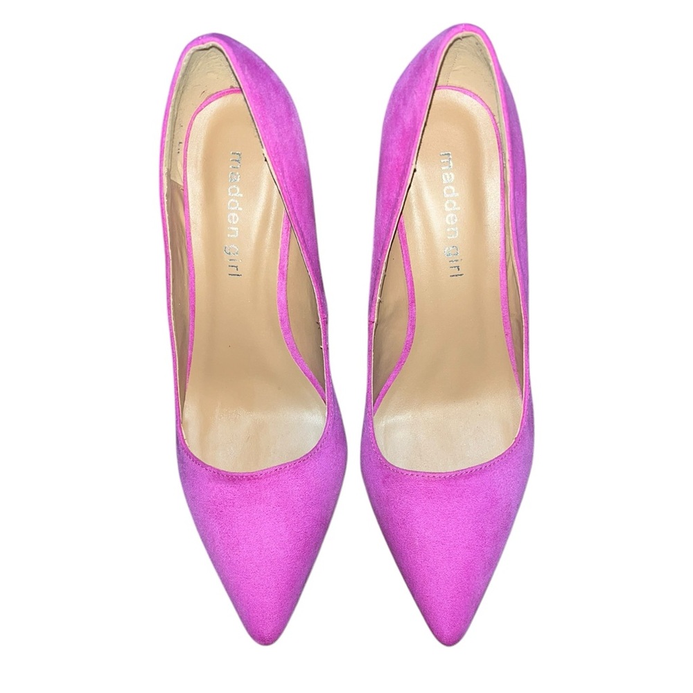 Fuchsia Suede Pumps Size 8.5 - Picture 3 of 6